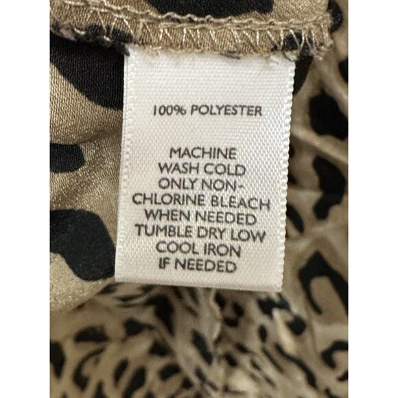 Loft Womens Animal Print Blouse V-Neck Size XL Blouse Tunic Top - Picture 8 of 11